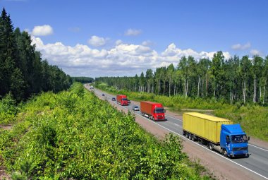 truck in the forest  clipart