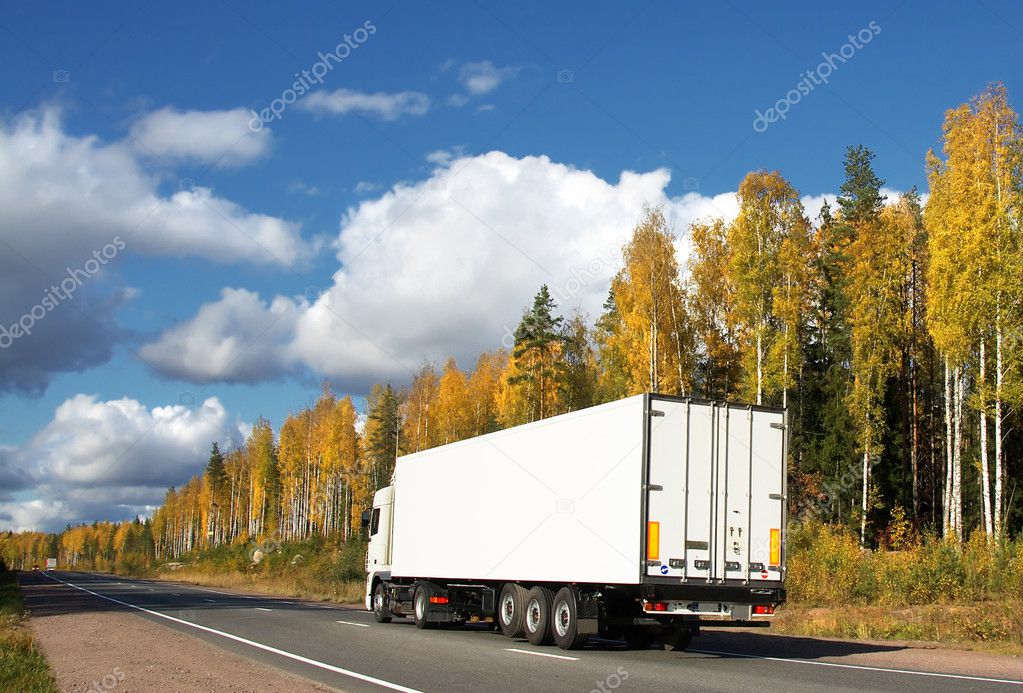 truck on highway road 