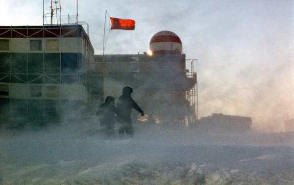 南极的暴雪 — 图库照片