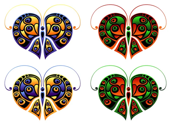 Mariposas de color — Archivo Imágenes Vectoriales