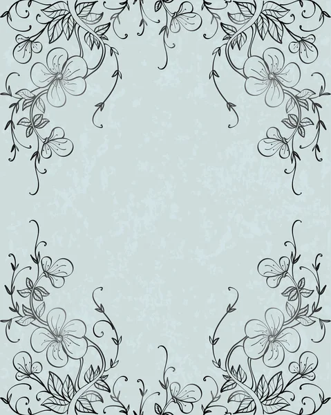 Fleurs grises — Image vectorielle