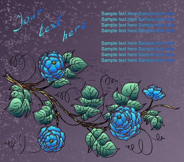 Синіх троянд — стоковий вектор