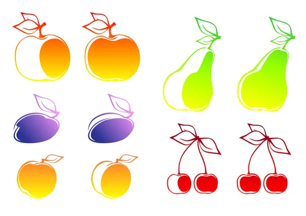 Set of fruits — Stock Vector