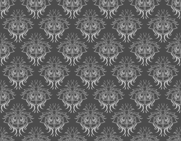 Gray damask pattern — Stock Vector