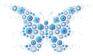 Snowflake`s butterfly clipart