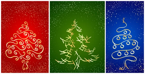 Cartão com estilização árvore de Ano Novo —  Vetores de Stock