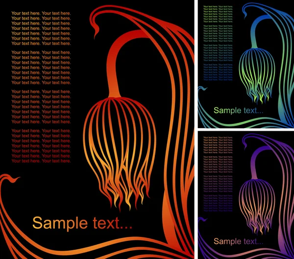 Tulipe en pente — Image vectorielle