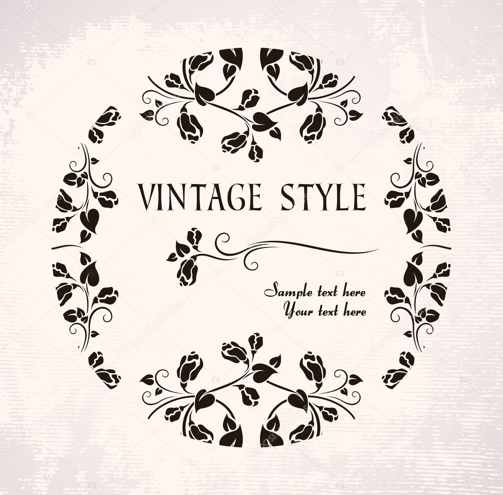Download Circle vintage frame — Stock Vector © leziles #2482211