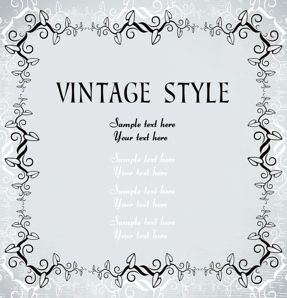 Ornate vintage frame — Stock Vector