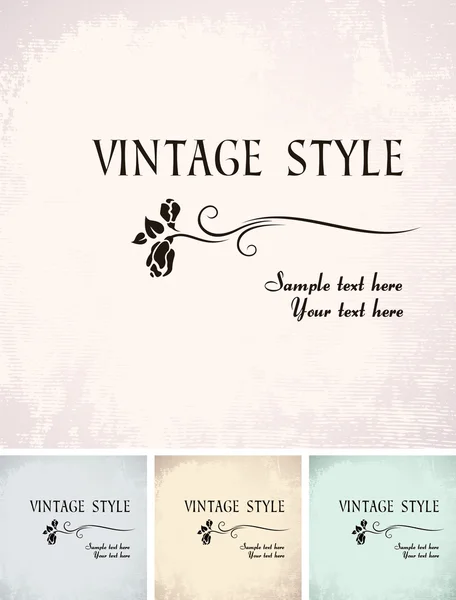 Vintage background with rose — Stock Vector