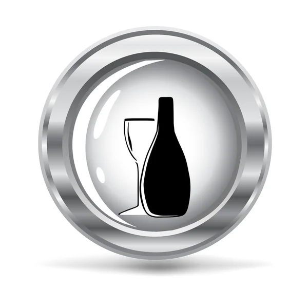 Ποτήρι Κρασί Εικονίδιο Διάνυσμα Εικονογράφηση — Διανυσματικό Αρχείο