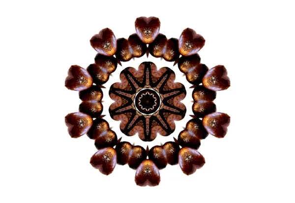Coffee beans kaleidoscope — Stock Photo, Image