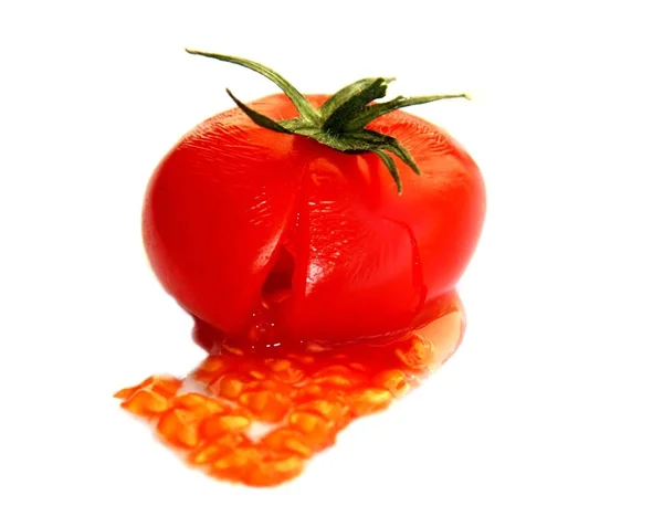 Ezilmiş taze domates — Stok fotoğraf