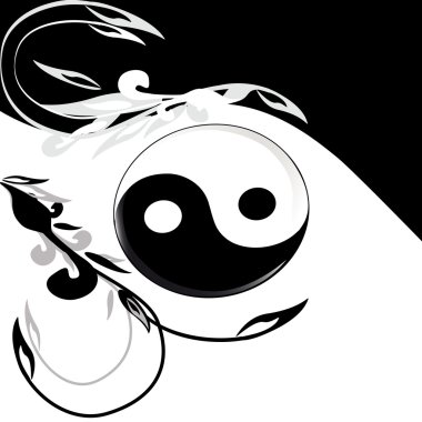 Yin and Yang symbol clipart