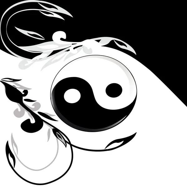 Símbolo Yin e Yang — Vetor de Stock