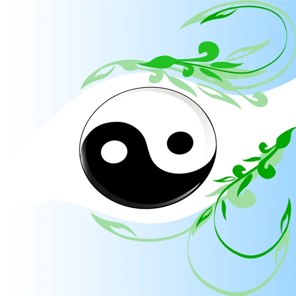 Yin ve yang sembolü — Stok Vektör