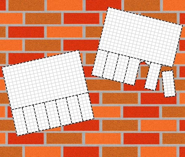 Brickwall arka plan çizimi — Stok fotoğraf