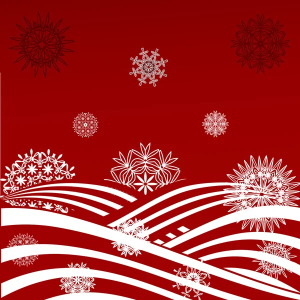 Weihnachten Hintergrund mit den Schneeflocken — Stockfoto