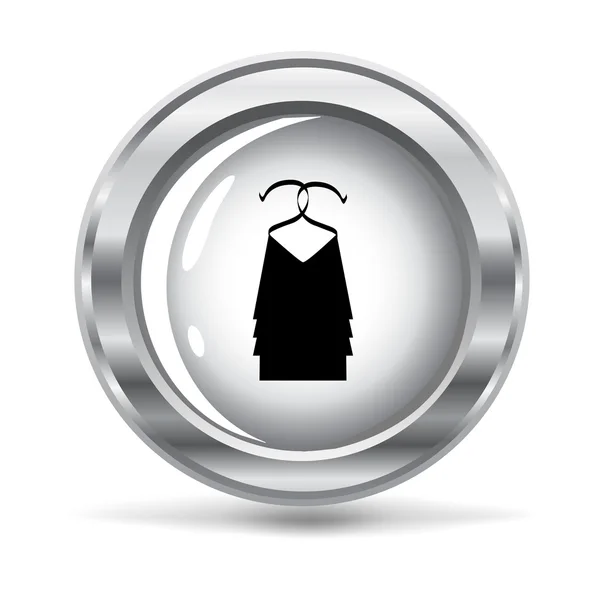 Metallisk ikon med en kjole – Stock-vektor