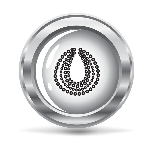 Icono metálico con una joyería — Vector de stock