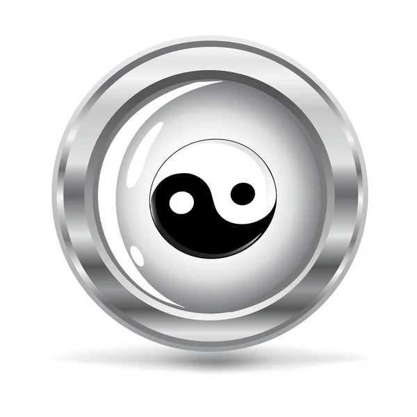 Symbol mit Yin und Yang-Symbol — Stockvektor