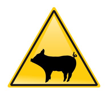 Swine flu sign clipart