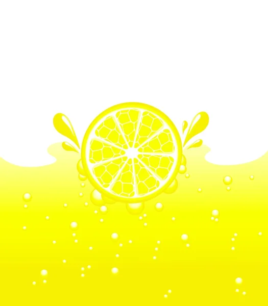 Лимон падает в апельсиновый сок — стоковое фото