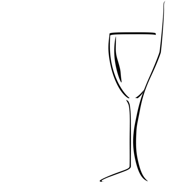 Flaschen- und Weinglassilhouette — Stockfoto