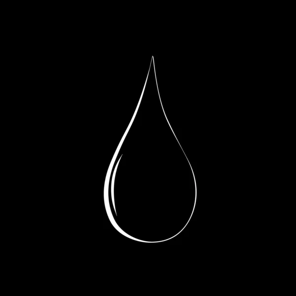 Vatten droppe siluett — Stock vektor
