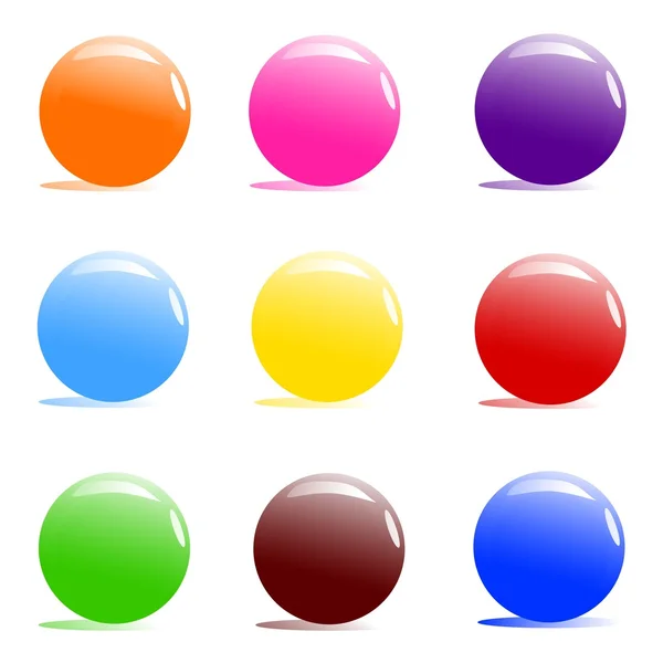 Balles de couleur assorties — Image vectorielle