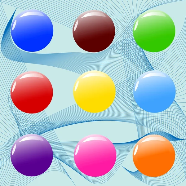 Çeşitli renk topları — Stok Vektör