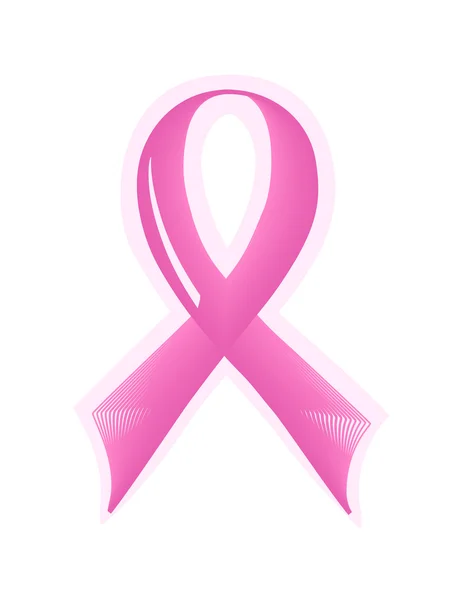 支持粉红丝带的插图 — 图库照片