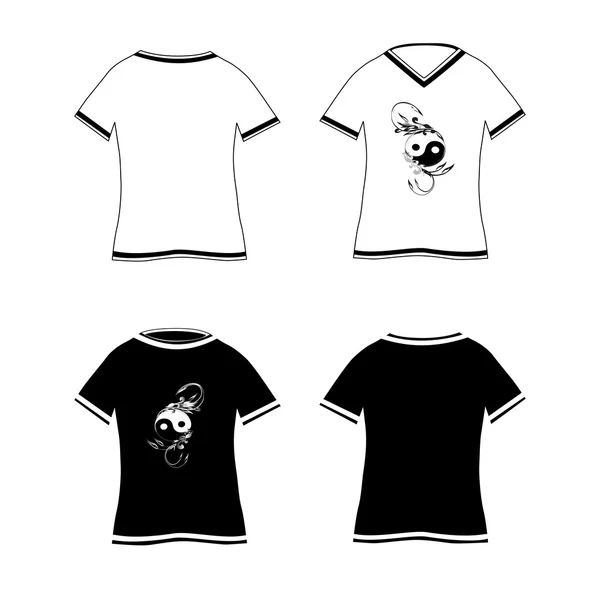 Ábra a két t-shirt design — Stock Fotó