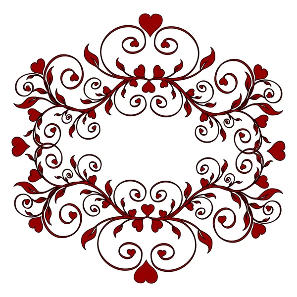 Kwiatowy ornament z serca — Zdjęcie stockowe