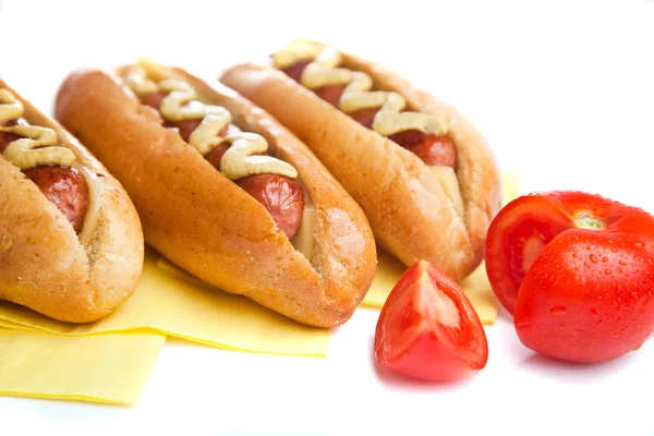 Dog Hot Dog Isolated White Background — Photo