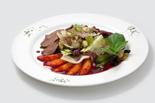 Salata dan ördek eti, portakal — Stok fotoğraf