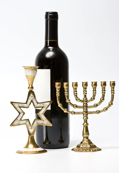 Menorah ebraica, candeliere — Foto Stock