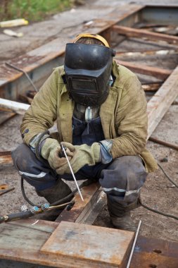 Worker welder clipart