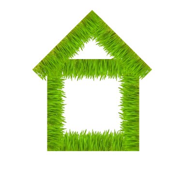 Concept of the house from grass clipart