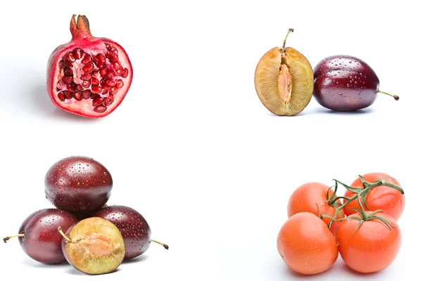 Collage de inyecciones de alimentos —  Fotos de Stock