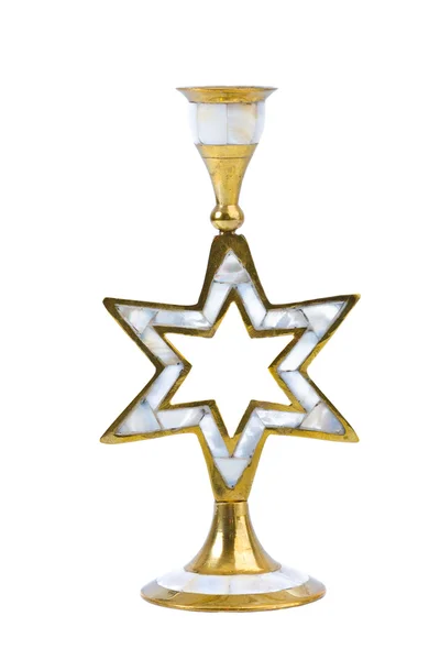 Candelabro en forma de estrella judía — Foto de Stock