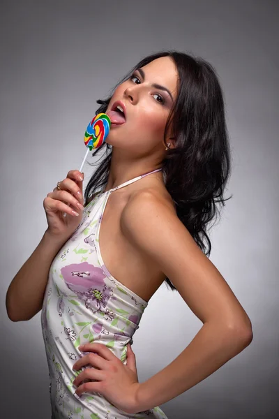 Fine girl with Lollipop — Stock Photo, Image
