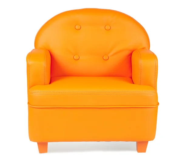 Leather Armchair of orange colour — Stock Photo, Image