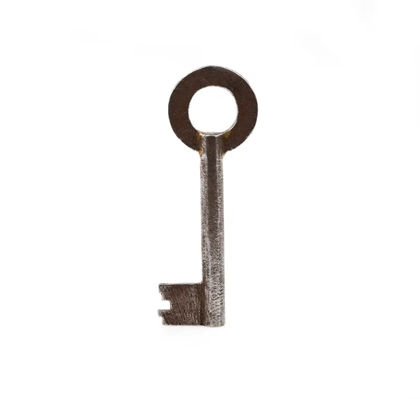 Old key isolated over a white background — Stock Photo, Image