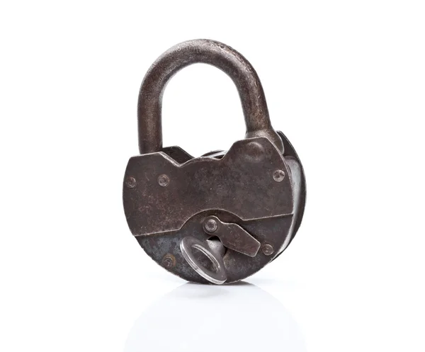 Antiguo candado y llave — Foto de Stock