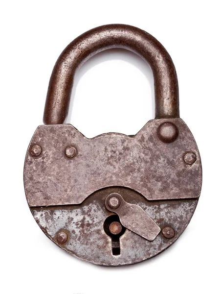 Old padlock on a white background — Stock Photo, Image
