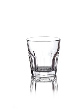 Empty glass isolated on white background clipart