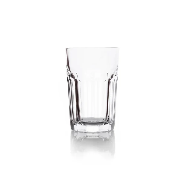 Leeres Glas isoliert auf weißem Hintergrund — Stockfoto