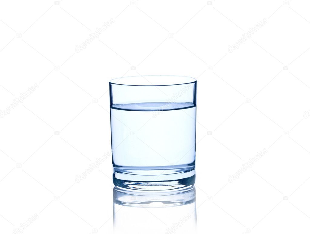 Glass with water isolated