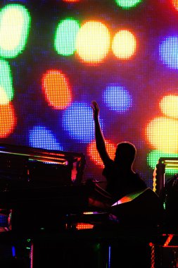 A concert of electronic music clipart